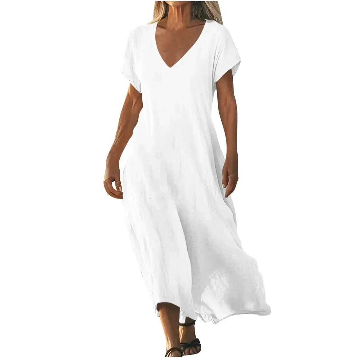 Rosalynn | Flowing V-Neck Summer Maxi Dress