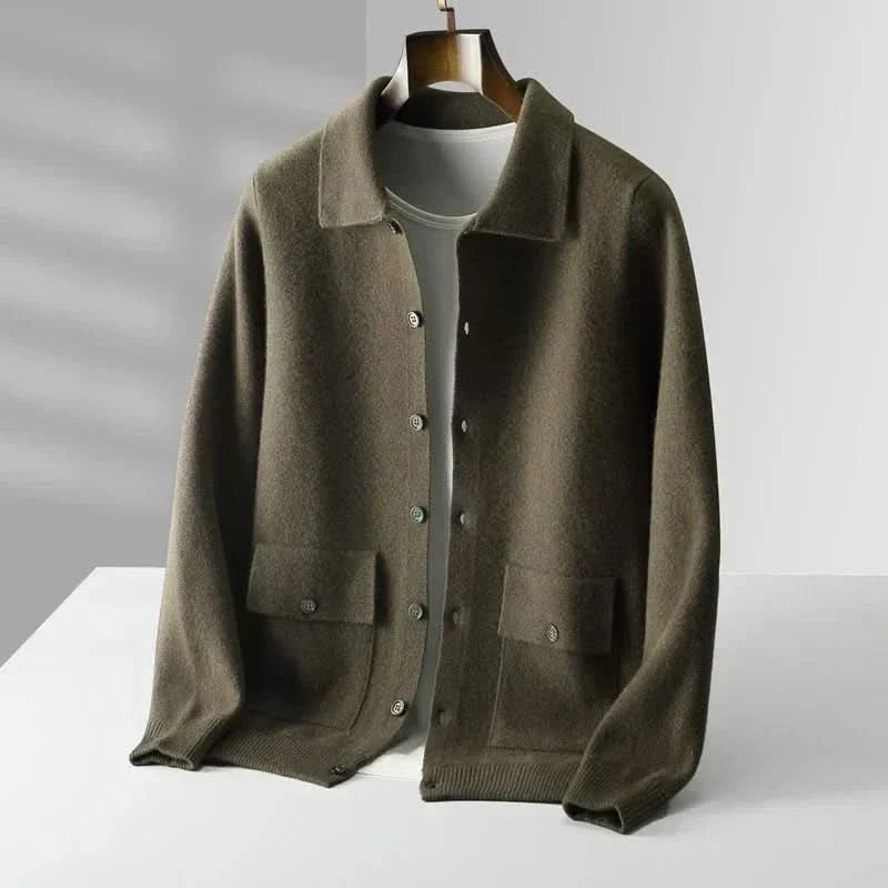 Milano | Cashmere Button-Front Cardigan with Collar