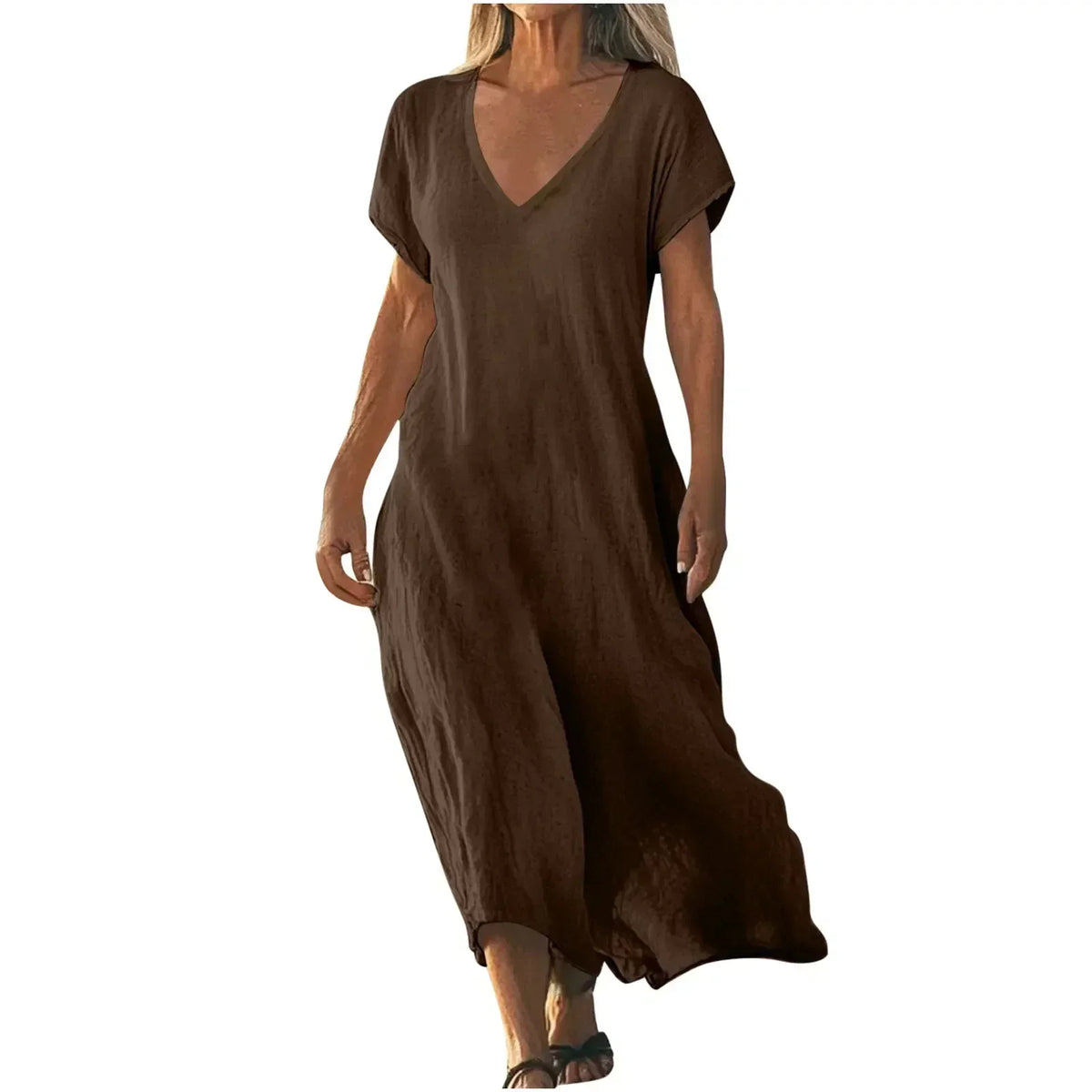 Rosalynn | Flowing V-Neck Summer Maxi Dress
