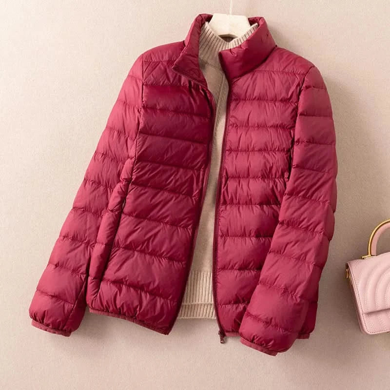 Eira | Lightweight Down Puffer Jacket with Stand Collar