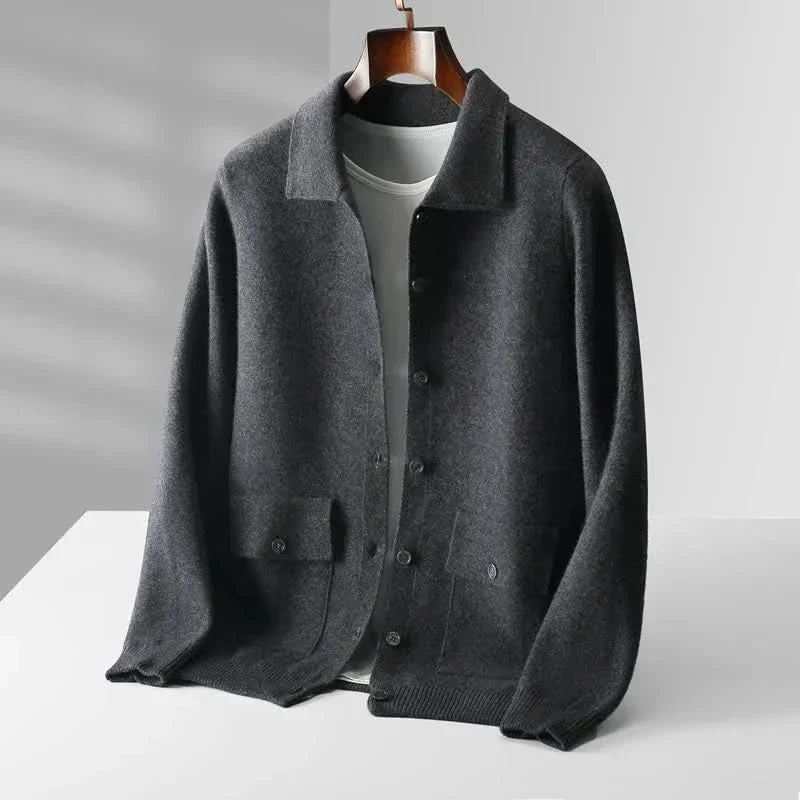 Milano | Cashmere Button-Front Cardigan with Collar