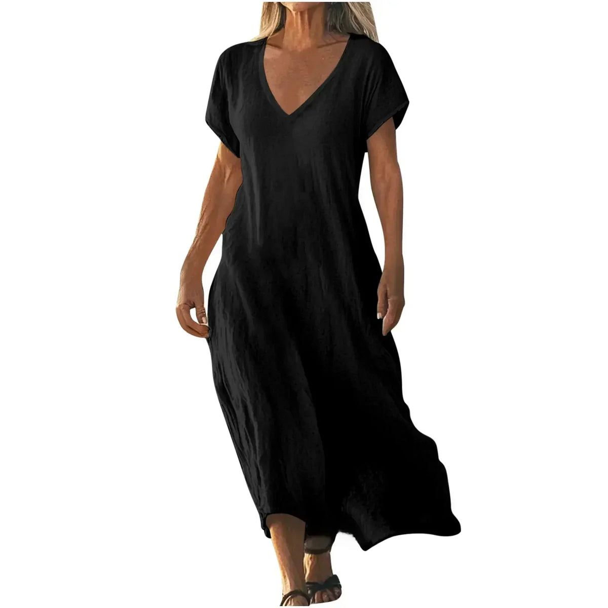 Rosalynn | Flowing V-Neck Summer Maxi Dress