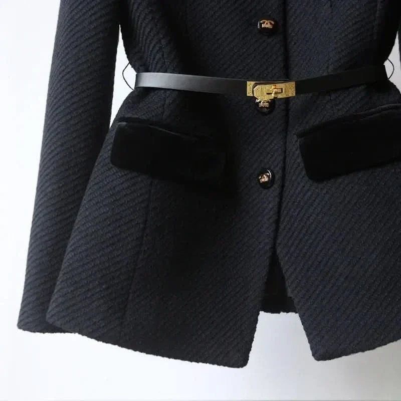 Sansa | Tailored Mid-Length Woollen Office Jacket