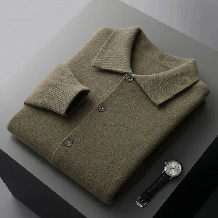 Milano | Cashmere Button-Front Cardigan with Collar