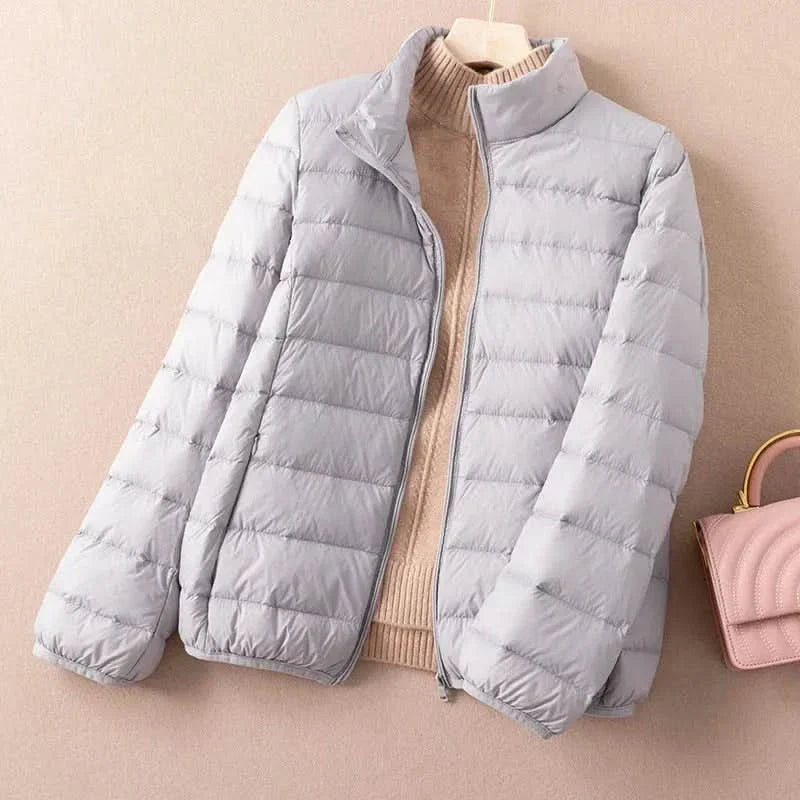 Eira | Lightweight Down Puffer Jacket with Stand Collar