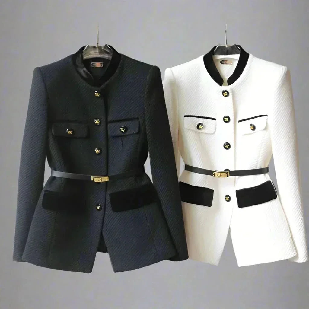 Sansa | Tailored Mid-Length Woollen Office Jacket