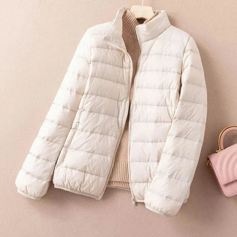 Eira | Lightweight Down Puffer Jacket with Stand Collar