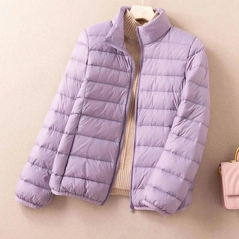 Eira | Lightweight Down Puffer Jacket with Stand Collar