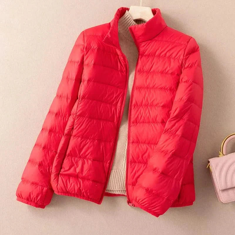 Eira | Lightweight Down Puffer Jacket with Stand Collar