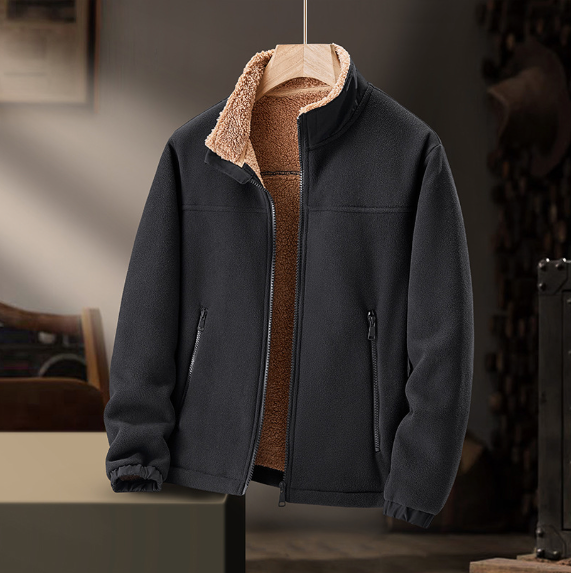 Romy | Cosy Fleece Stand-Collar Jacket