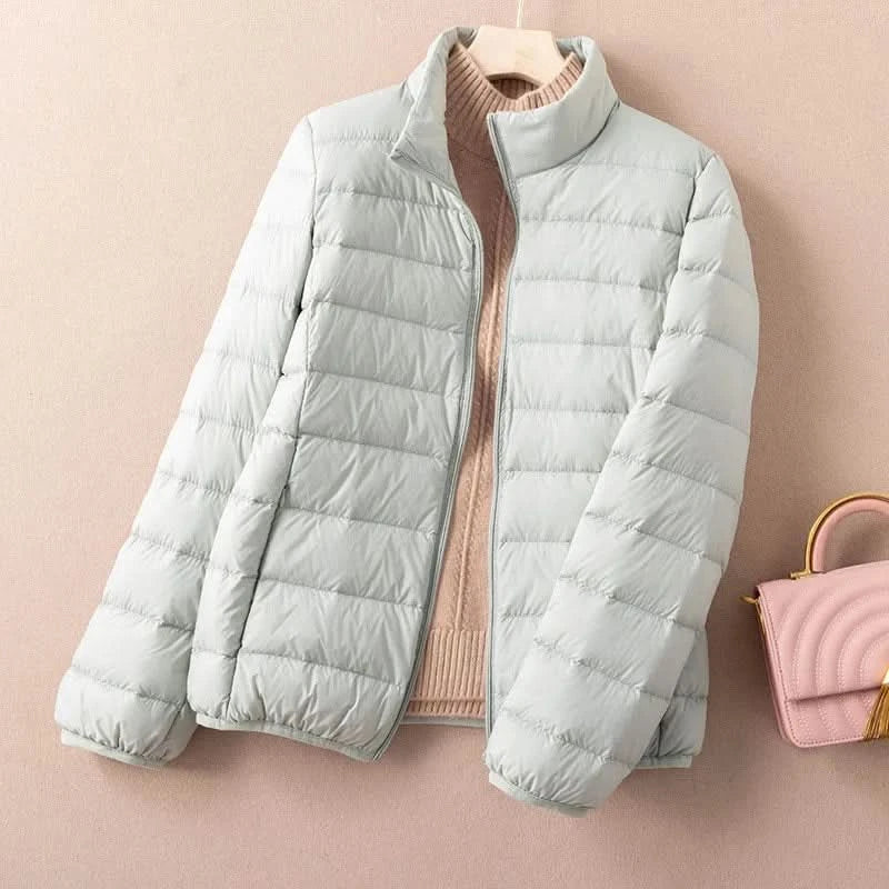Eira | Lightweight Down Puffer Jacket with Stand Collar