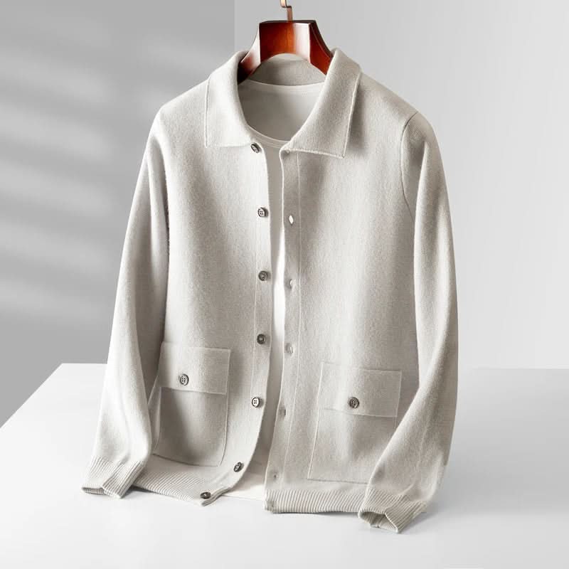 Milano | Cashmere Button-Front Cardigan with Collar