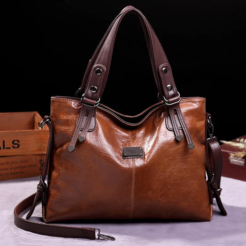 ARALYN - REFINED SOFT LEATHER TOTE BAG