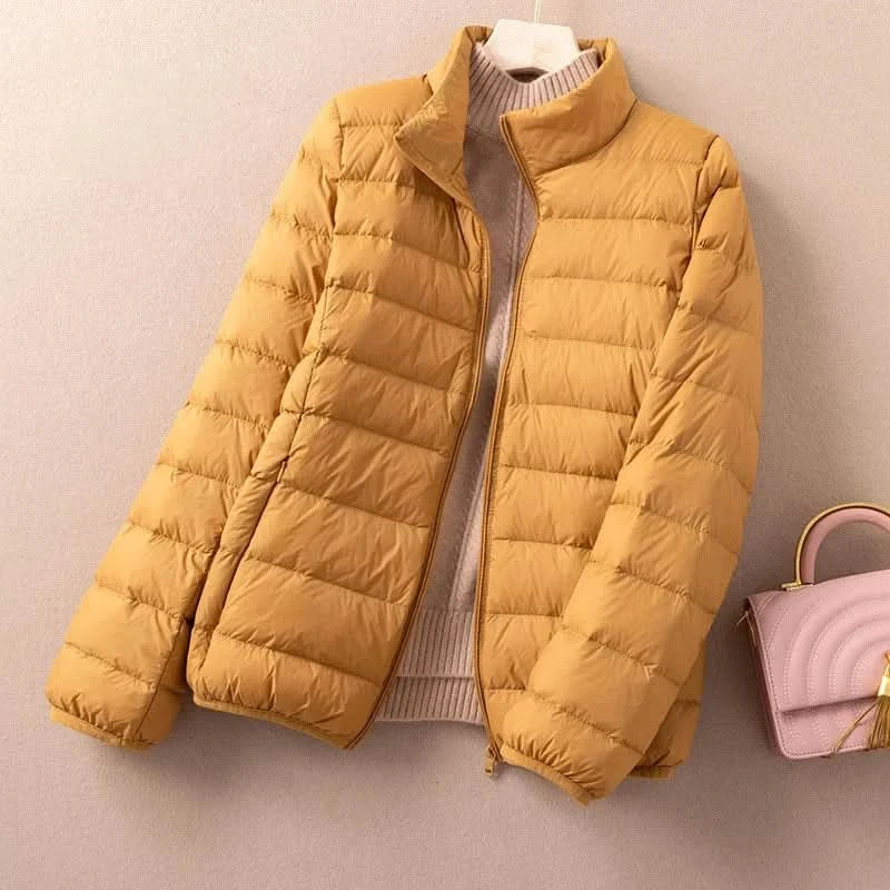 Eira | Lightweight Down Puffer Jacket with Stand Collar