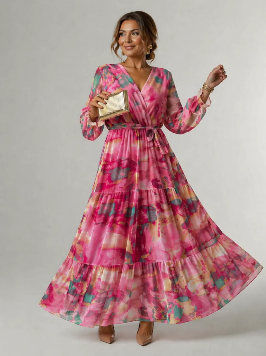 Sage | Floral Wrap Dress