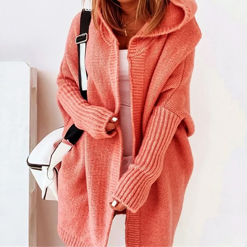 Valentina | Oversized Hooded Loose Knit Cardigan