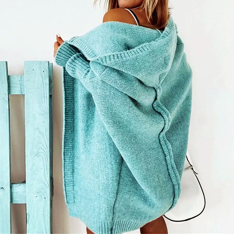 Valentina | Oversized Hooded Loose Knit Cardigan