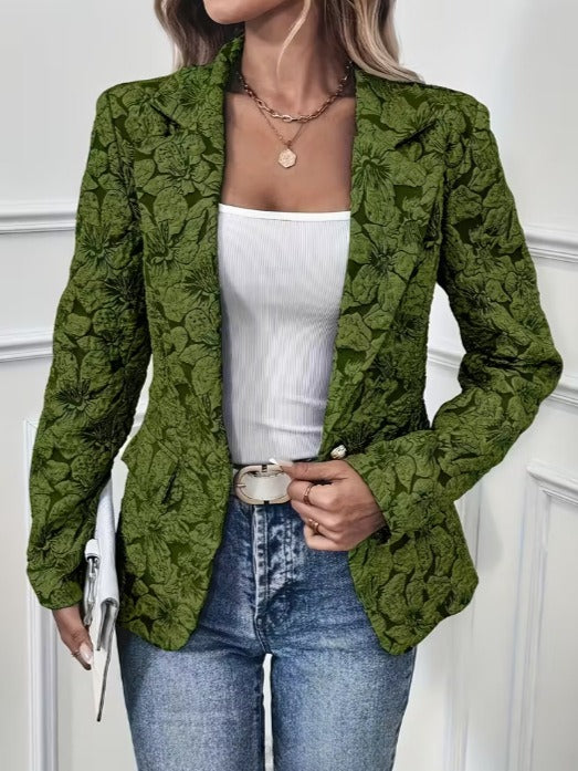 Georgina | Paisley Jacquard Fitted Blazer