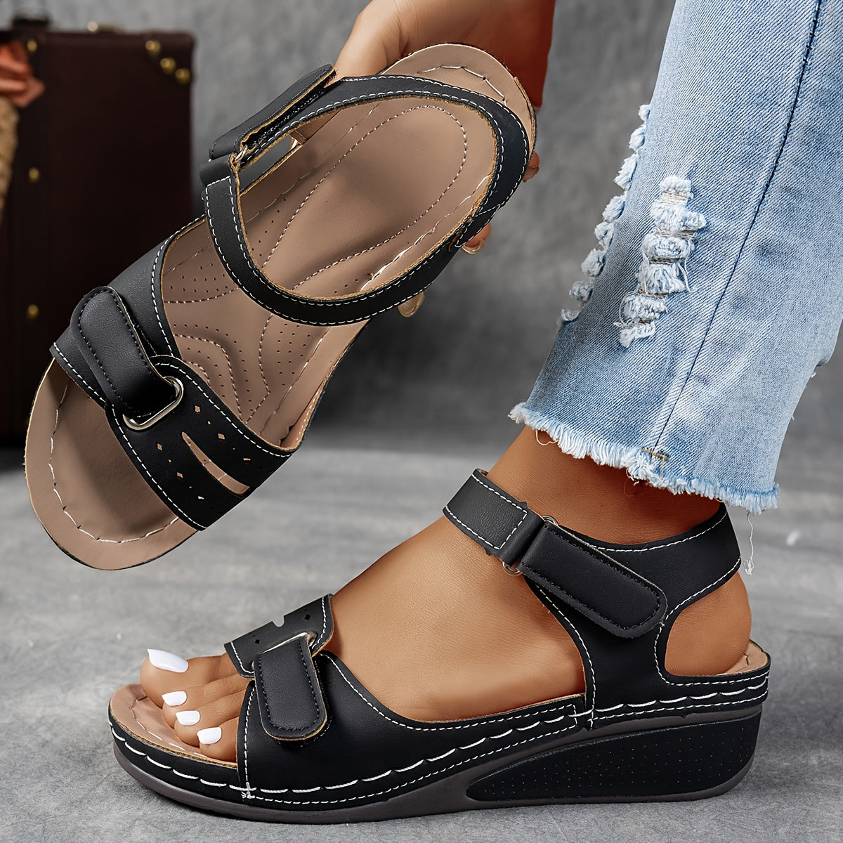 Maribel | Adjustable Strap Comfort Platform Sandals