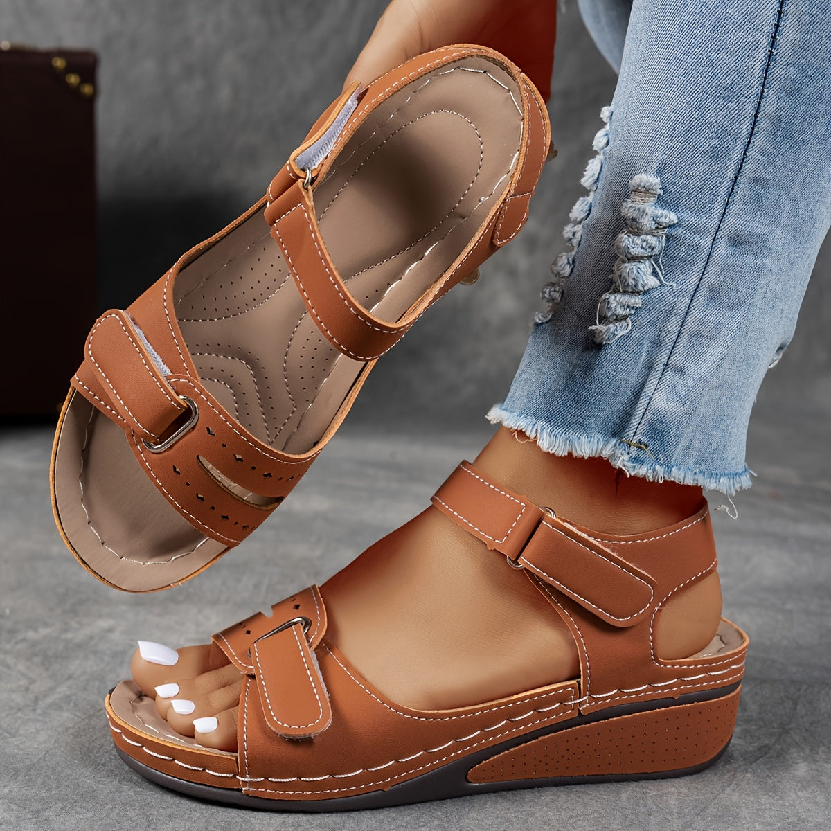Maribel | Adjustable Strap Comfort Platform Sandals