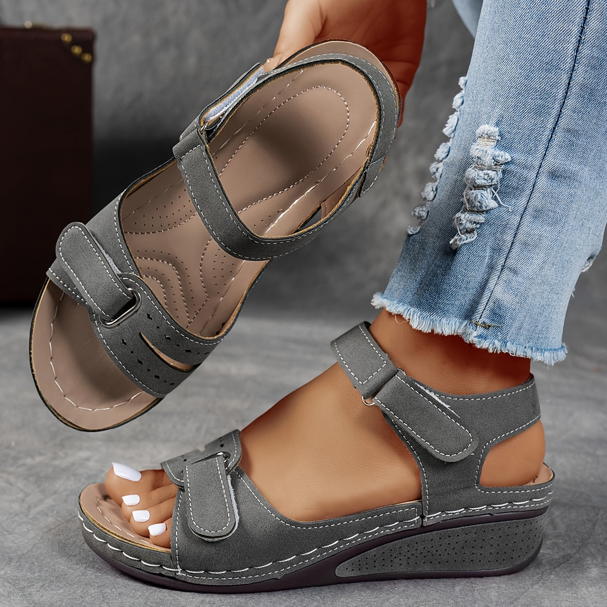Maribel | Adjustable Strap Comfort Platform Sandals