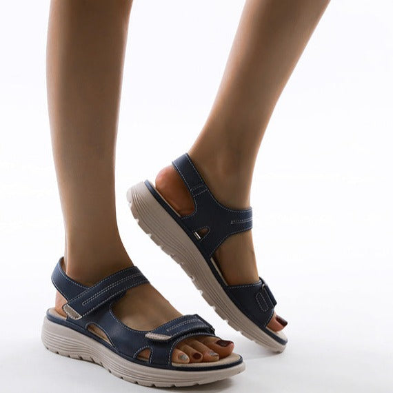 Serene | Cushioned Platform Sandals with Adjustable Straps