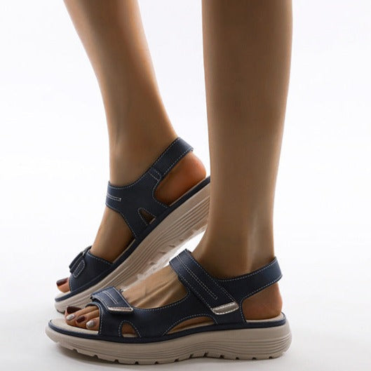 Serene | Cushioned Platform Sandals with Adjustable Straps