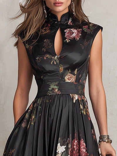 Anneliese | Pleated Floral Midi Dress
