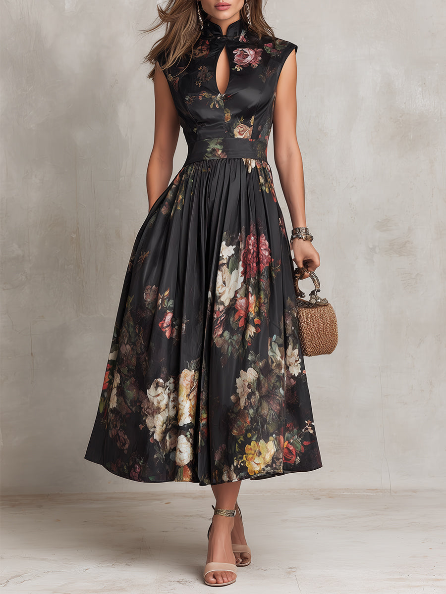 Anneliese | Pleated Floral Midi Dress
