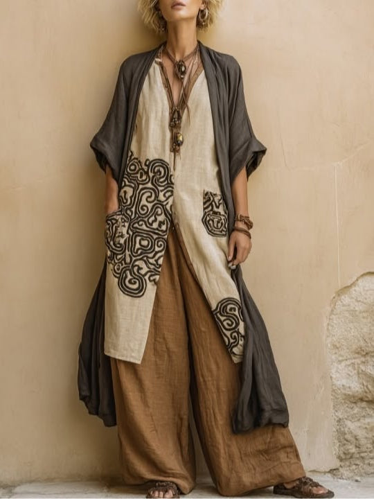 Giulia | Three-Piece Bohemian Set with Tribal Pattern