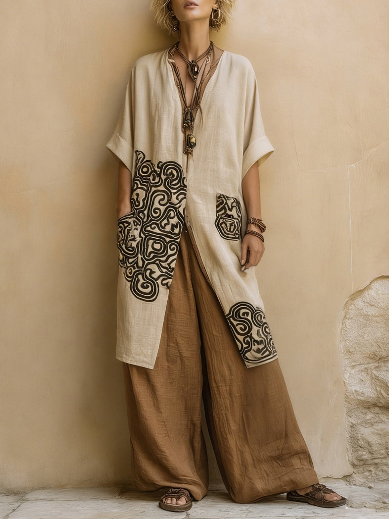 Giulia | Three-Piece Bohemian Set with Tribal Pattern
