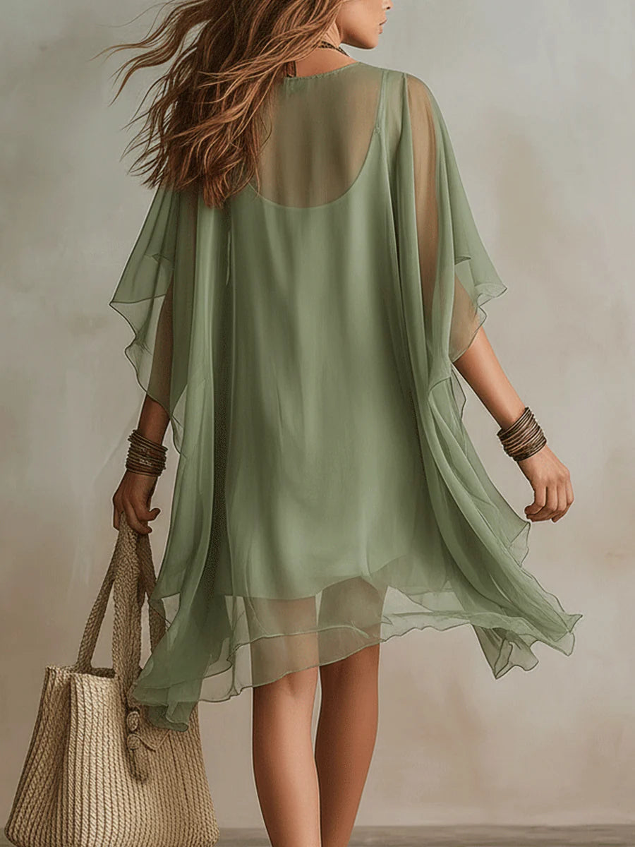 Colleen | Tiered Boho Mini Dress with Floaty Silhouette