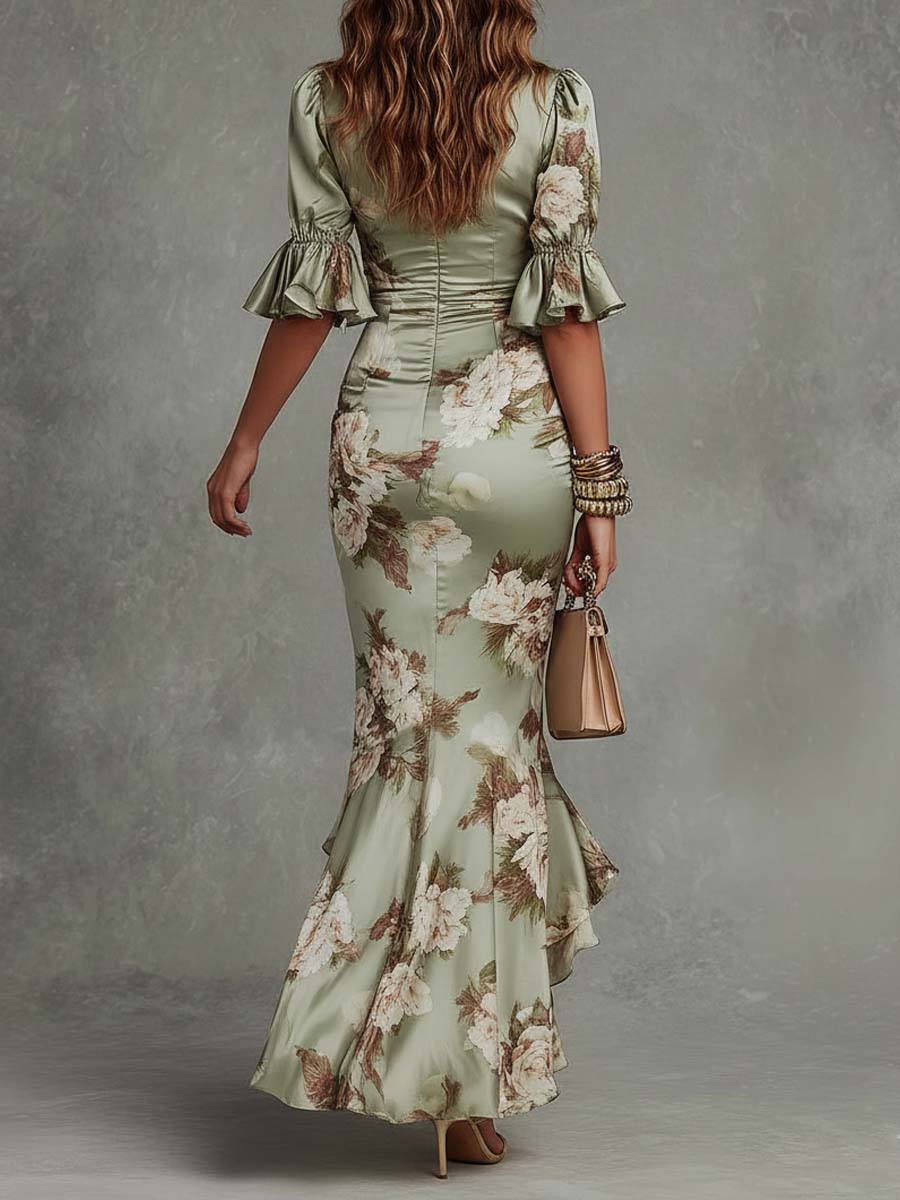 Courtney | Elegant Floral Wrap Dress