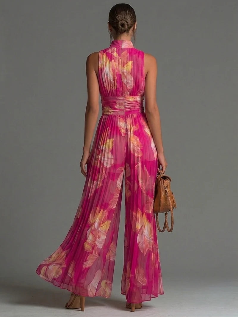 Hailey | Pleated Chiffon Jumpsuit
