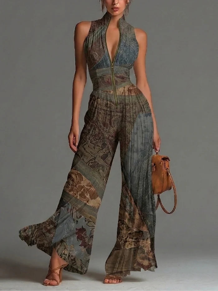 Hailey | Pleated Chiffon Jumpsuit