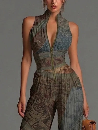 Hailey | Pleated Chiffon Jumpsuit