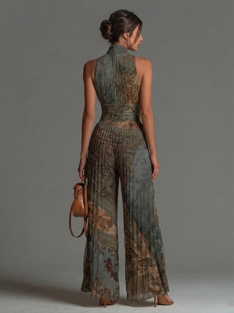 Hailey | Pleated Chiffon Jumpsuit