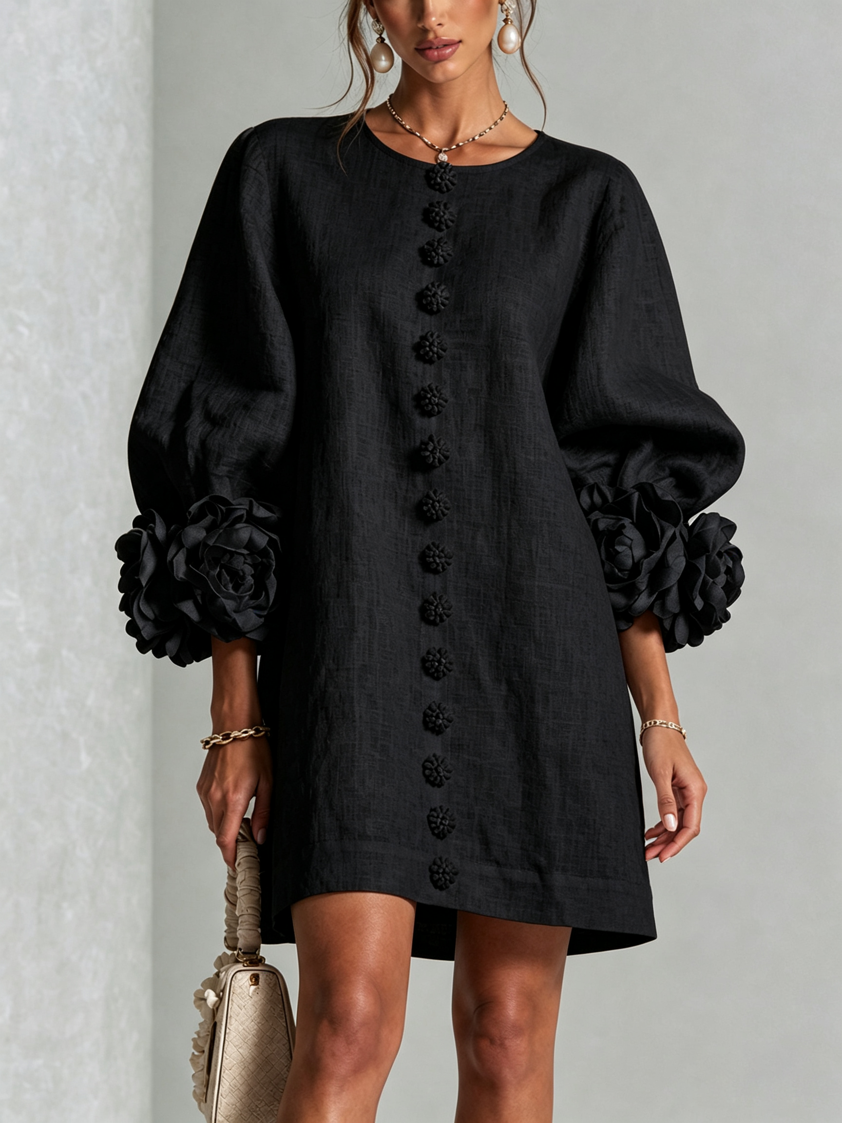 Lysha | Floral Button-Down Mini Dress