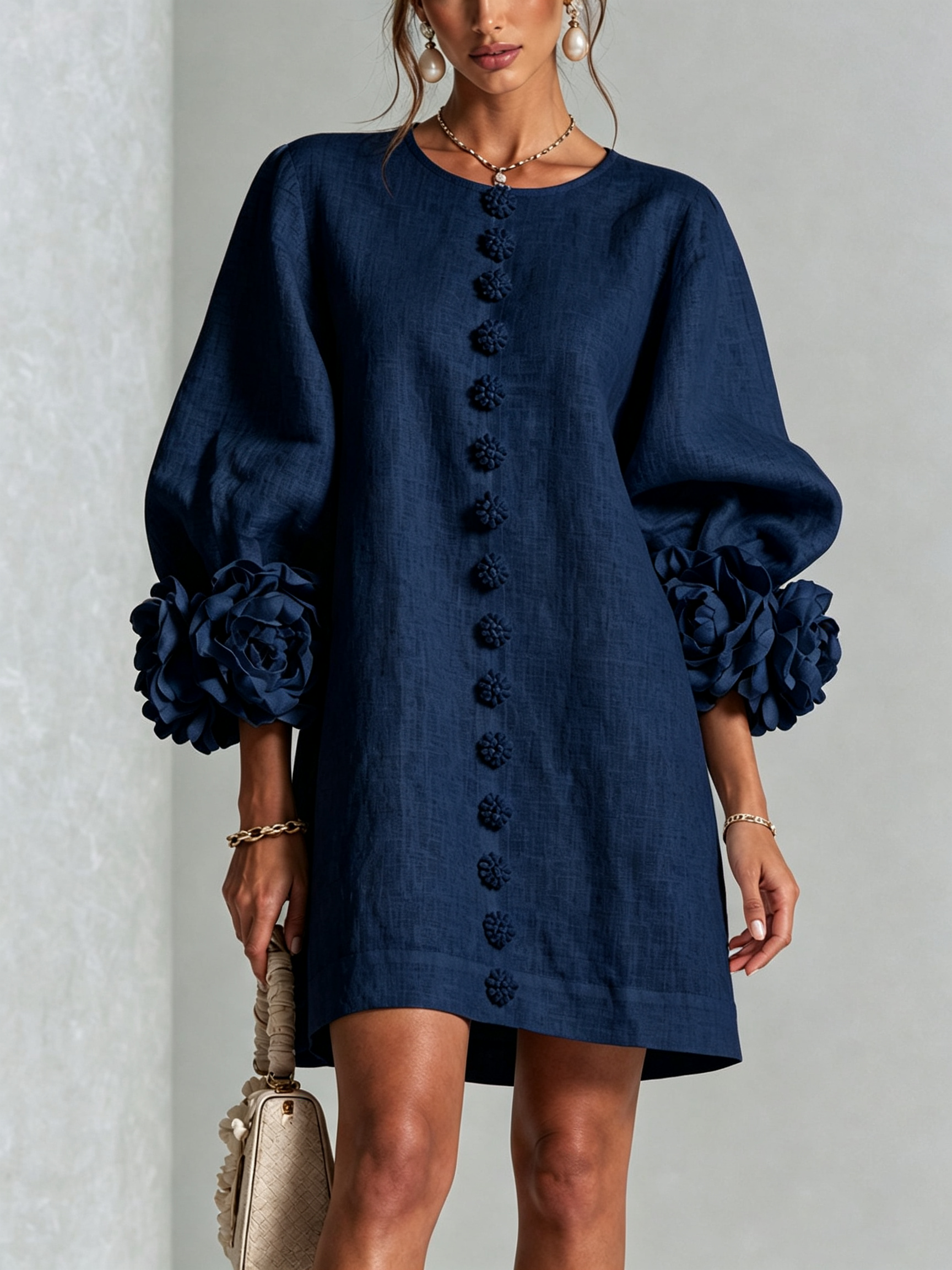 Lysha | Floral Button-Down Mini Dress