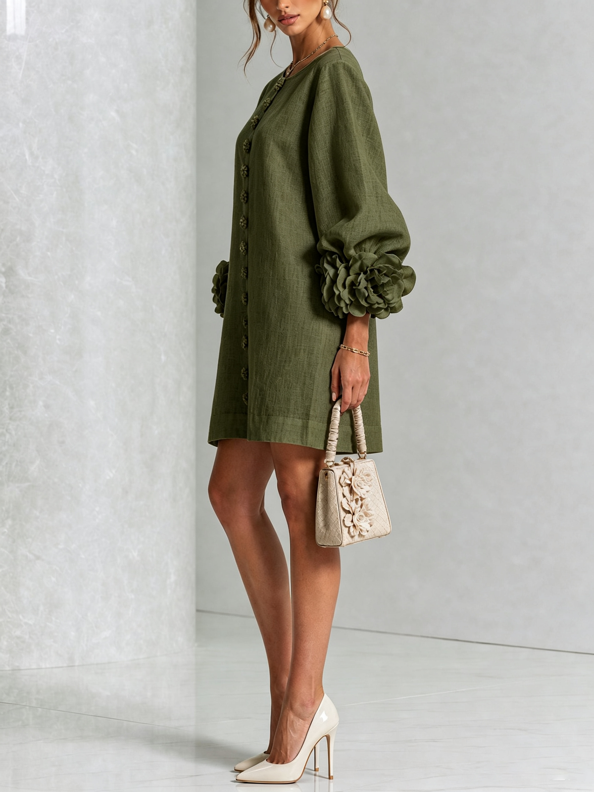 Lysha | Floral Button-Down Mini Dress