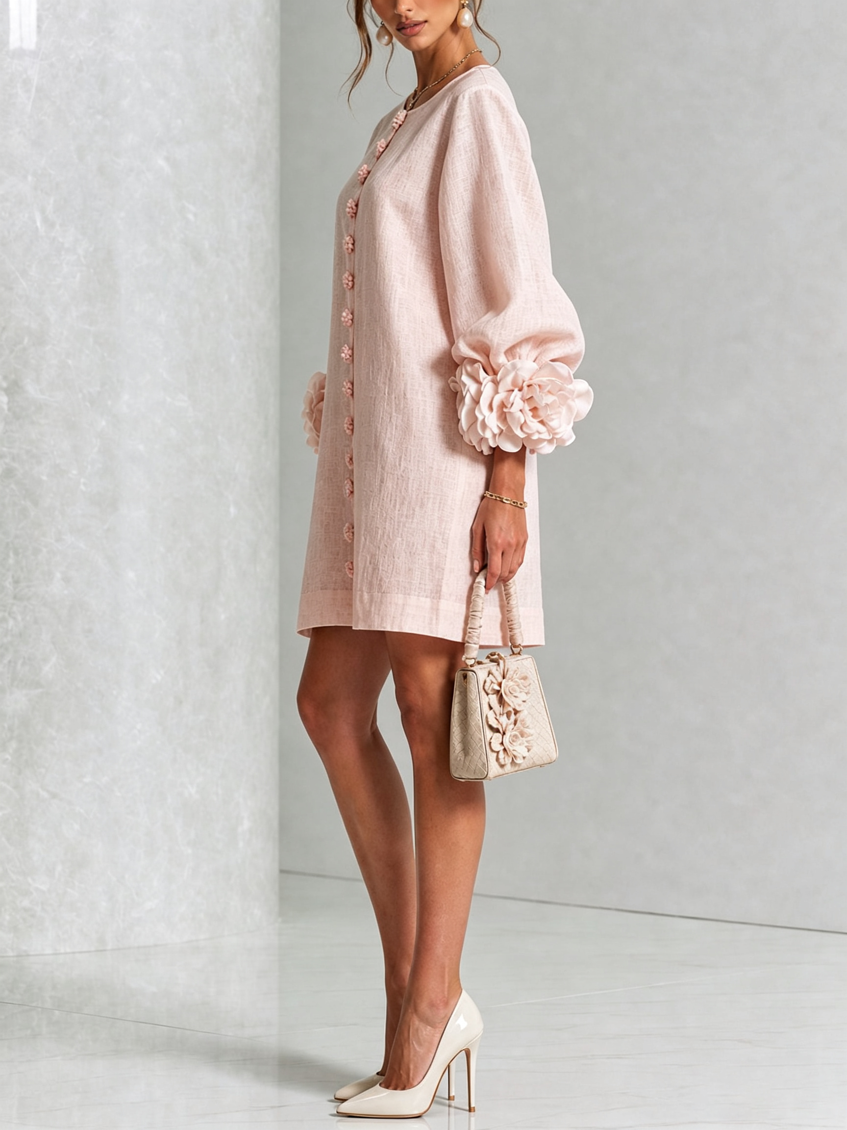 Lysha | Floral Button-Down Mini Dress
