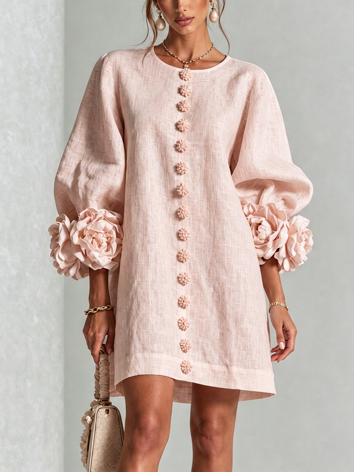 Lysha | Floral Button-Down Mini Dress