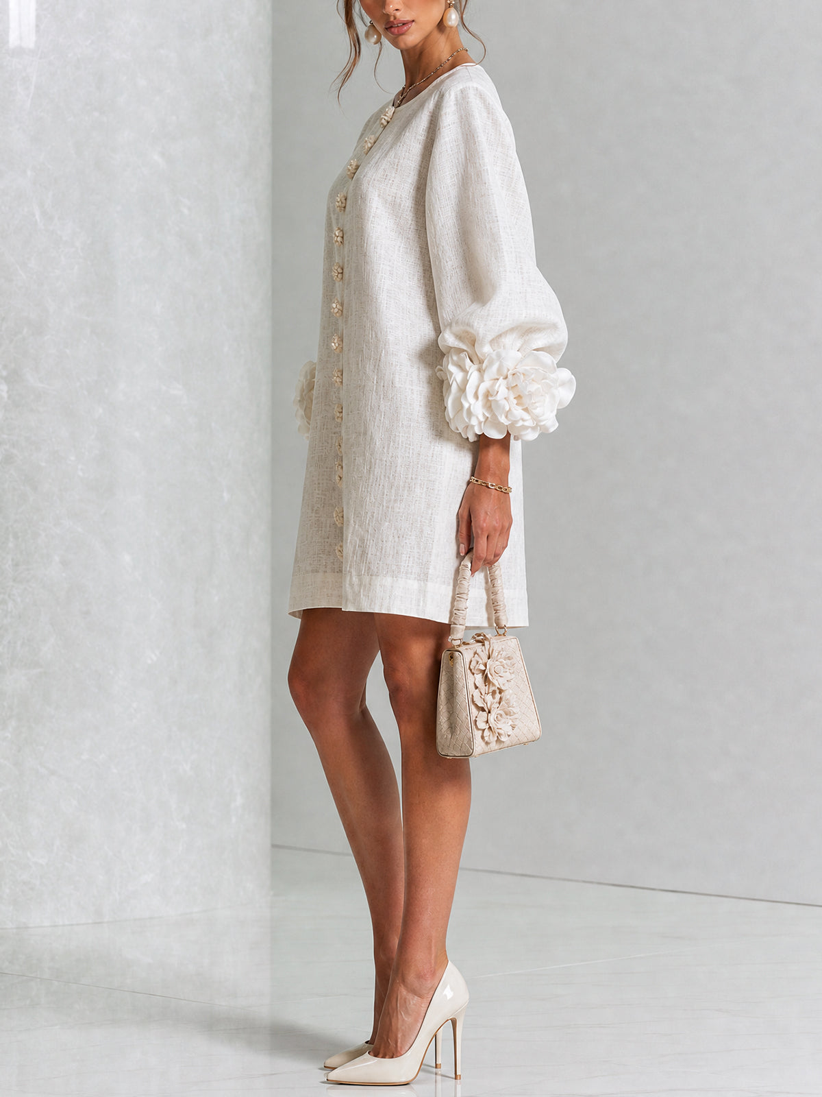 Lysha | Floral Button-Down Mini Dress