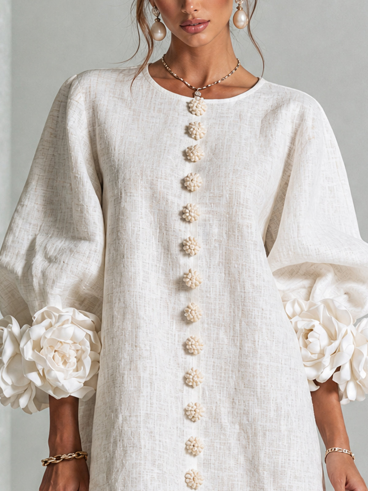 Lysha | Floral Button-Down Mini Dress
