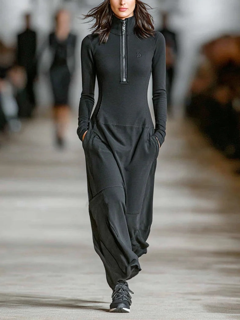 Luna | Zip Turtleneck Dress