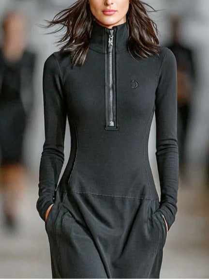 Luna | Zip Turtleneck Dress