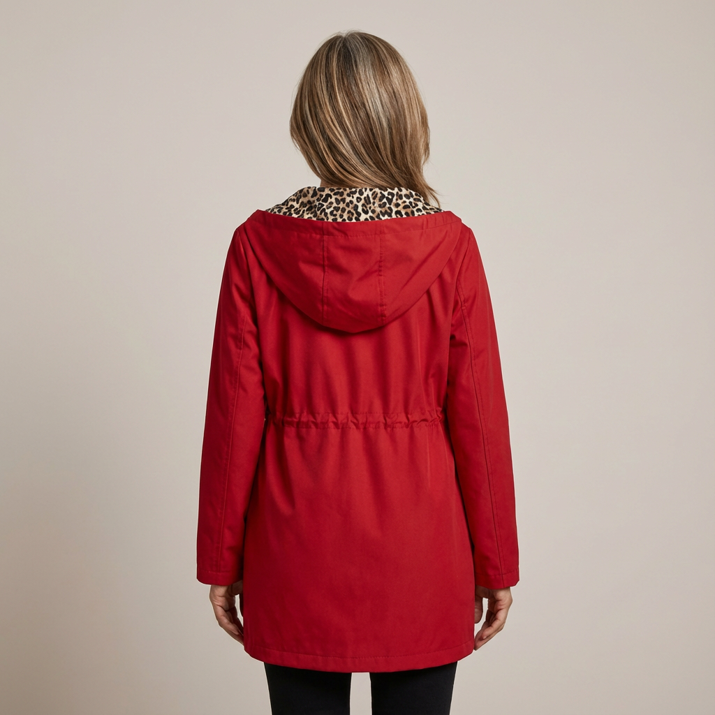 Elin | Leopard-Print Reversible Coat with Adjustable Waist