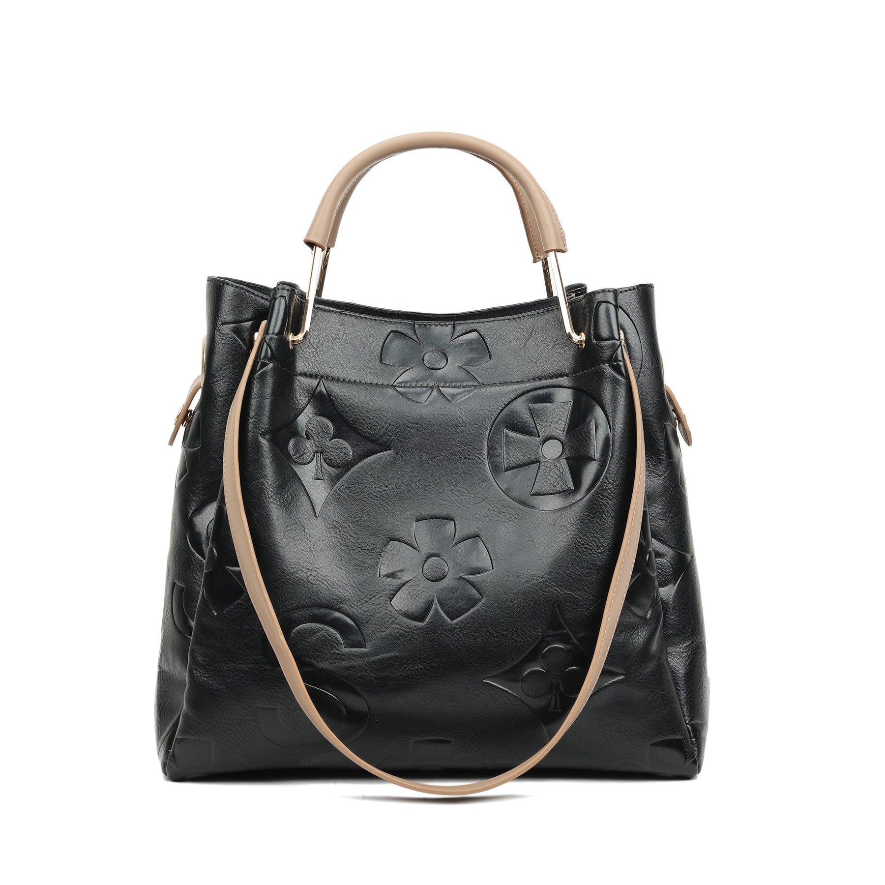 LUNA | FLORAL EMBOSSED HANDBAG SET