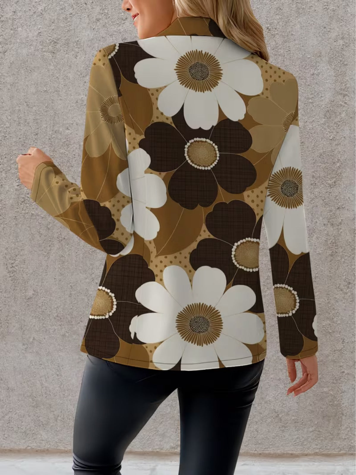 Clothilde | Daisy Print Single-Button Blazer