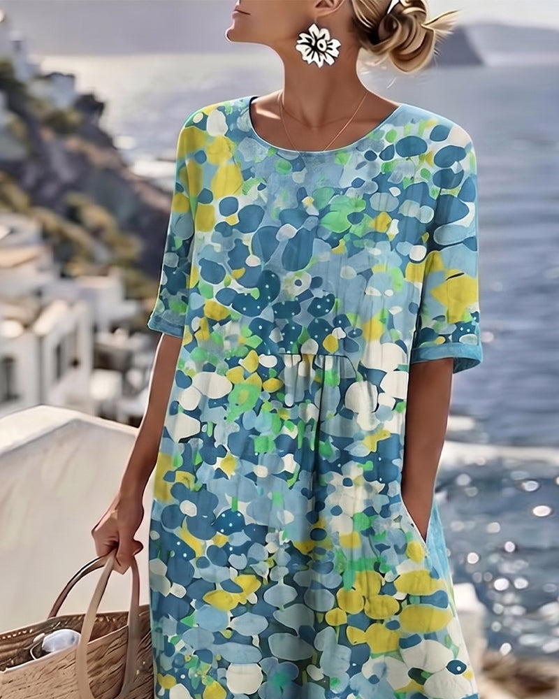 Olivia | Elegant Floral Summer Midi Dress